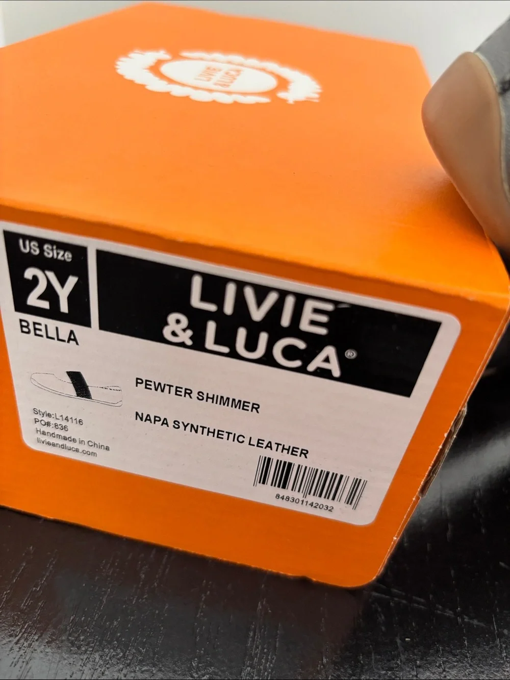 Livie & Luca Metallic Gray Mary Jane Flats for Kids